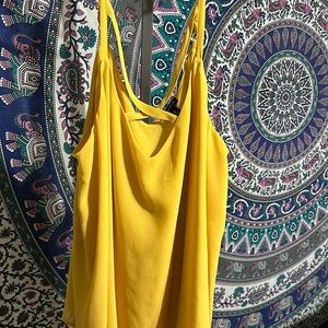 Yellow Cross Front Swing Cami